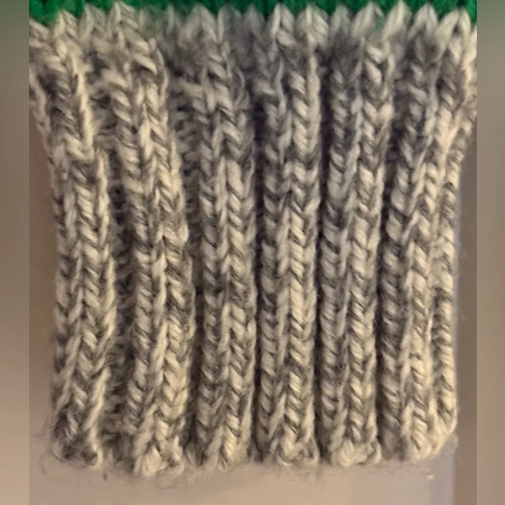 Ella Crewneck Sweater - Gray, Green, Red, and Blue - Vintage!